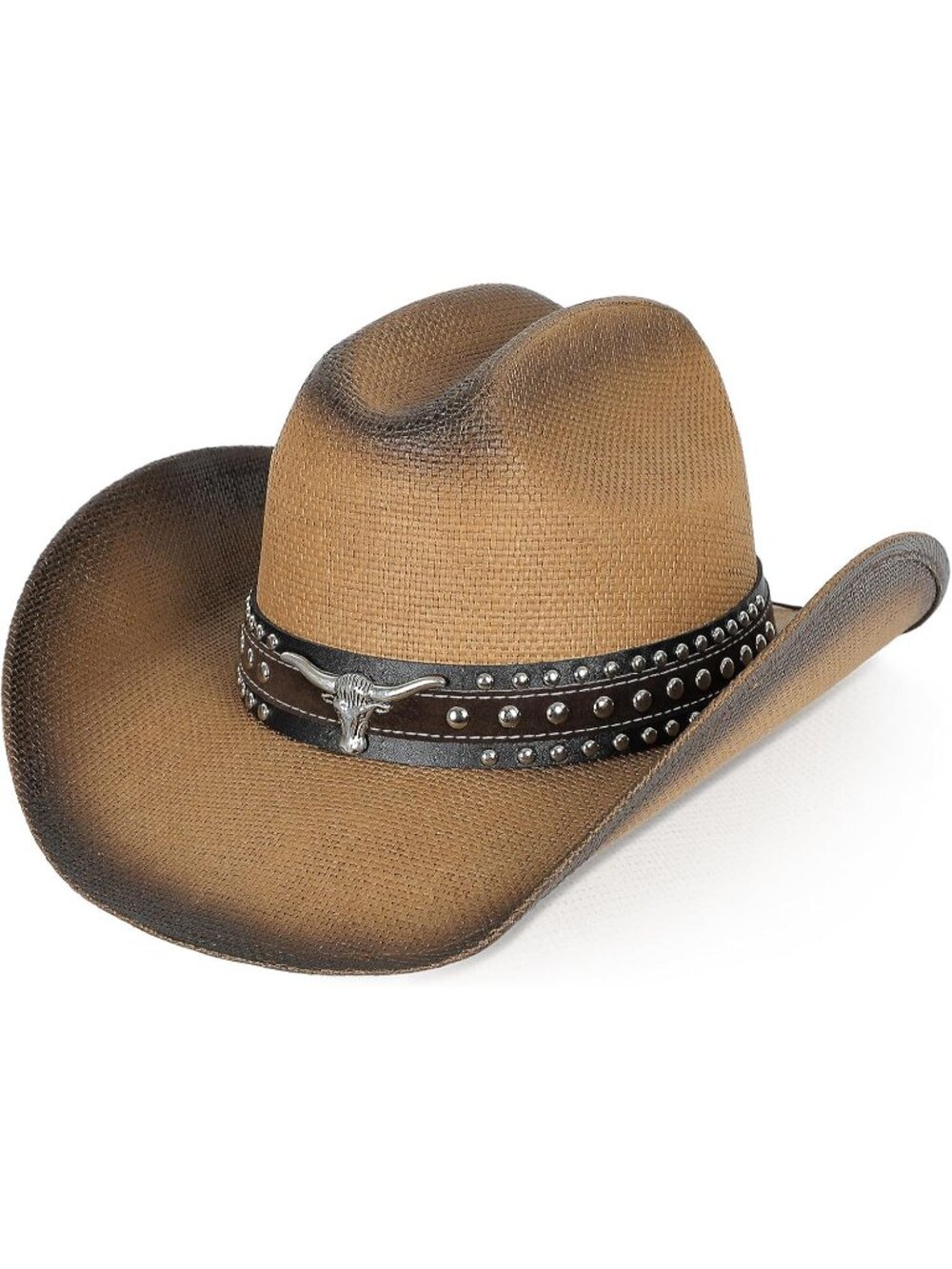 Unisex Brown Coffee Straw Wide For Shapeable Brim Cowgirl Cowboy Western Hat